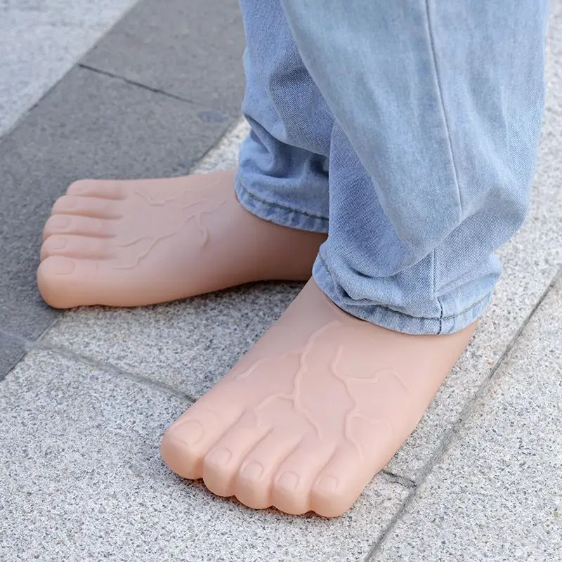 Artificial Foot Shoes Quirky Ideas Men's and Women's Toe Big Foot Spoof Red Five Finger Feet Fashion