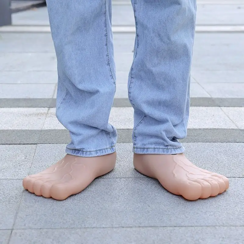 Artificial Foot Shoes Quirky Ideas Men's and Women's Toe Big Foot Spoof Red Five Finger Feet Fashion