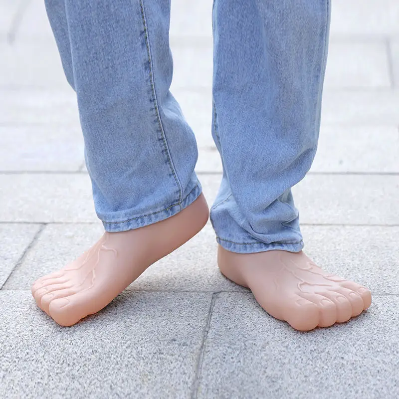 Artificial Foot Shoes Quirky Ideas Men's and Women's Toe Big Foot Spoof Red Five Finger Feet Fashion