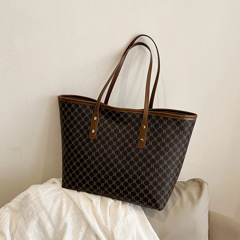 High End High-capacity Bag For Women, New Trendy Tote Bag, Versatile Commuting Texture Portable Shoulder Bag