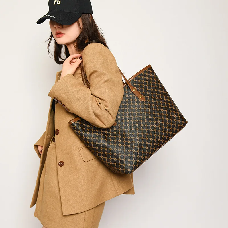 High End High-capacity Bag For Women, New Trendy Tote Bag, Versatile Commuting Texture Portable Shoulder Bag
