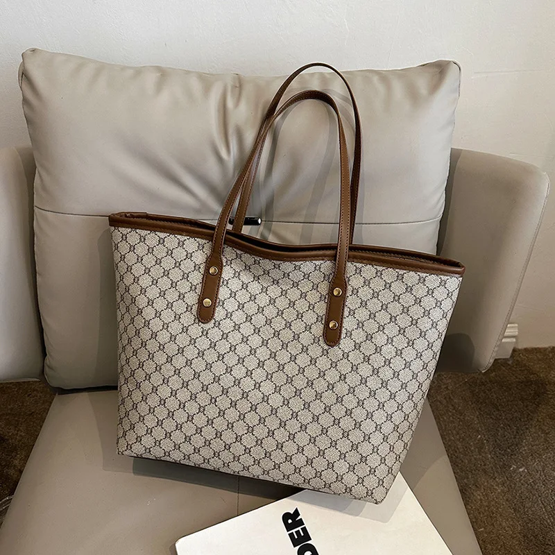 High End High-capacity Bag For Women, New Trendy Tote Bag, Versatile Commuting Texture Portable Shoulder Bag