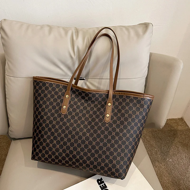 High End High-capacity Bag For Women, New Trendy Tote Bag, Versatile Commuting Texture Portable Shoulder Bag