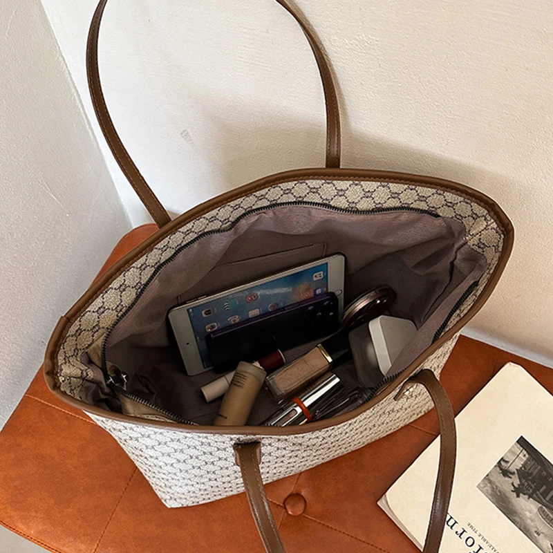 High End High-capacity Bag For Women, New Trendy Tote Bag, Versatile Commuting Texture Portable Shoulder Bag