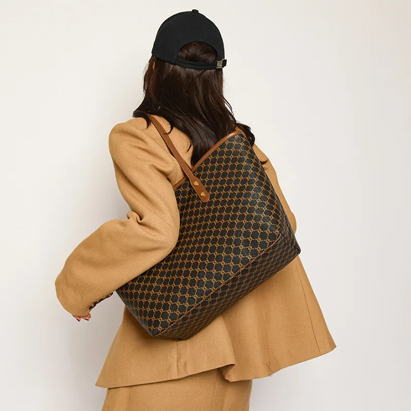 High End High-capacity Bag For Women, New Trendy Tote Bag, Versatile Commuting Texture Portable Shoulder Bag