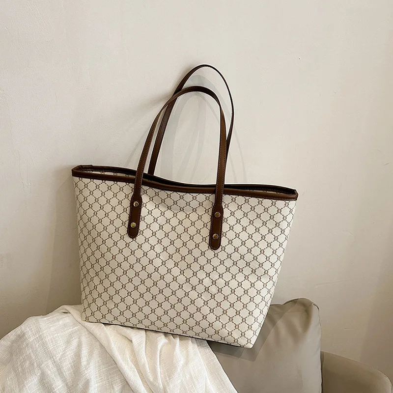 High End High-capacity Bag For Women, New Trendy Tote Bag, Versatile Commuting Texture Portable Shoulder Bag