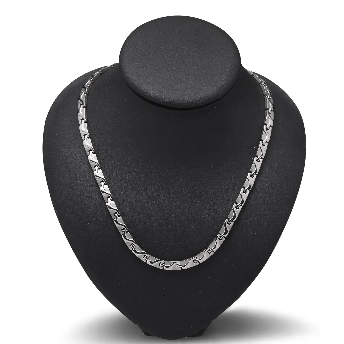 ARADOO Titanium Steel Men's Necklace Collar Simple Design Stainless Steel Magnetic Necklaces