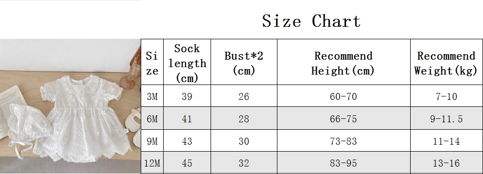 Newborn Baby Girl Short Sleeve Embroidery Cotton Romper Dress Infant Girls Princess Skirt Baby Baptism Clothes