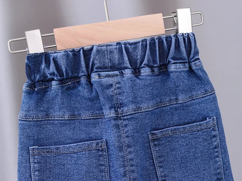 Baby Girls Tight Jeans Spring Autumn Girls Suona Denim Trousers Casual Kids Stretch Flared Pants Children Clothes For0-5Years