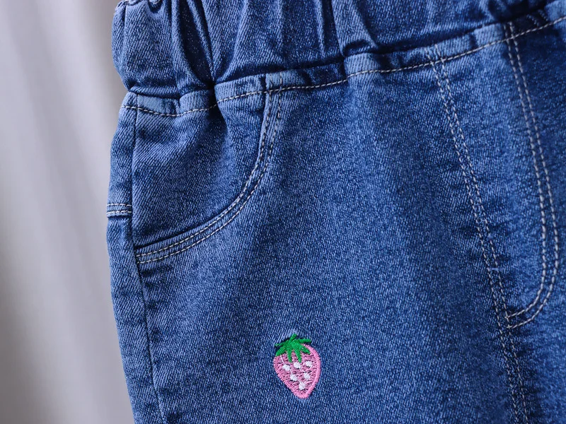 Baby Girls Tight Jeans Spring Autumn Girls Suona Denim Trousers Casual Kids Stretch Flared Pants Children Clothes For0-5Years
