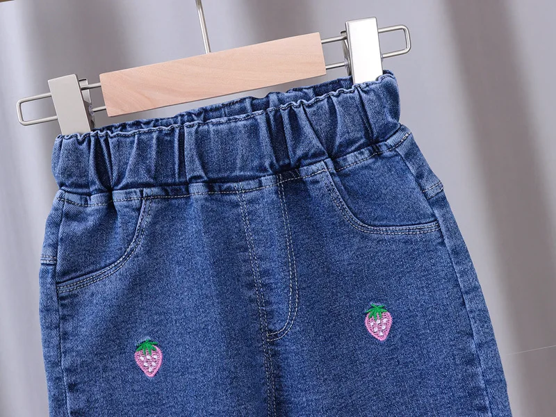 Baby Girls Tight Jeans Spring Autumn Girls Suona Denim Trousers Casual Kids Stretch Flared Pants Children Clothes For0-5Years