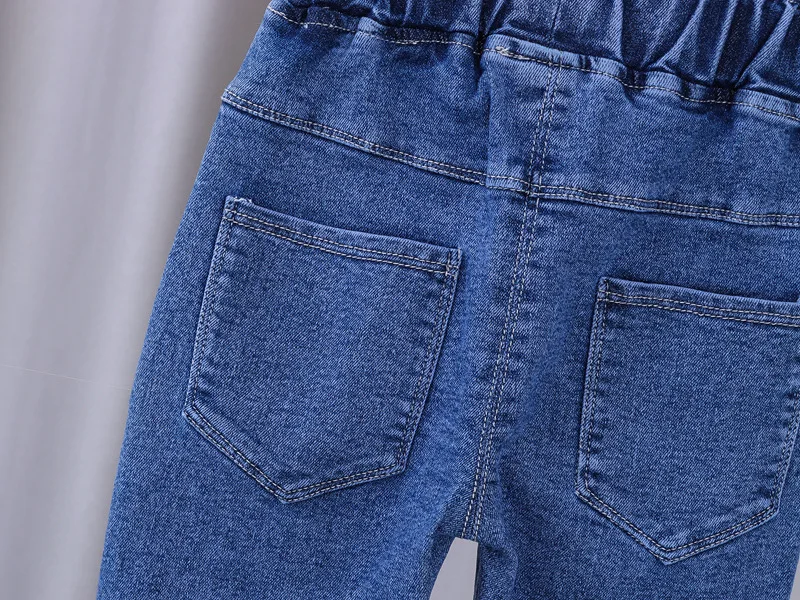 Baby Girls Tight Jeans Spring Autumn Girls Suona Denim Trousers Casual Kids Stretch Flared Pants Children Clothes For0-5Years