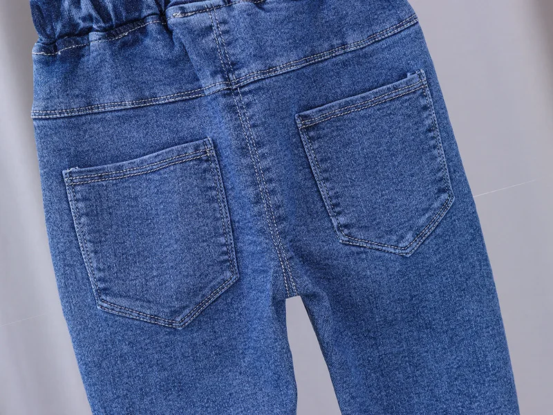 Baby Girls Tight Jeans Spring Autumn Girls Suona Denim Trousers Casual Kids Stretch Flared Pants Children Clothes For0-5Years