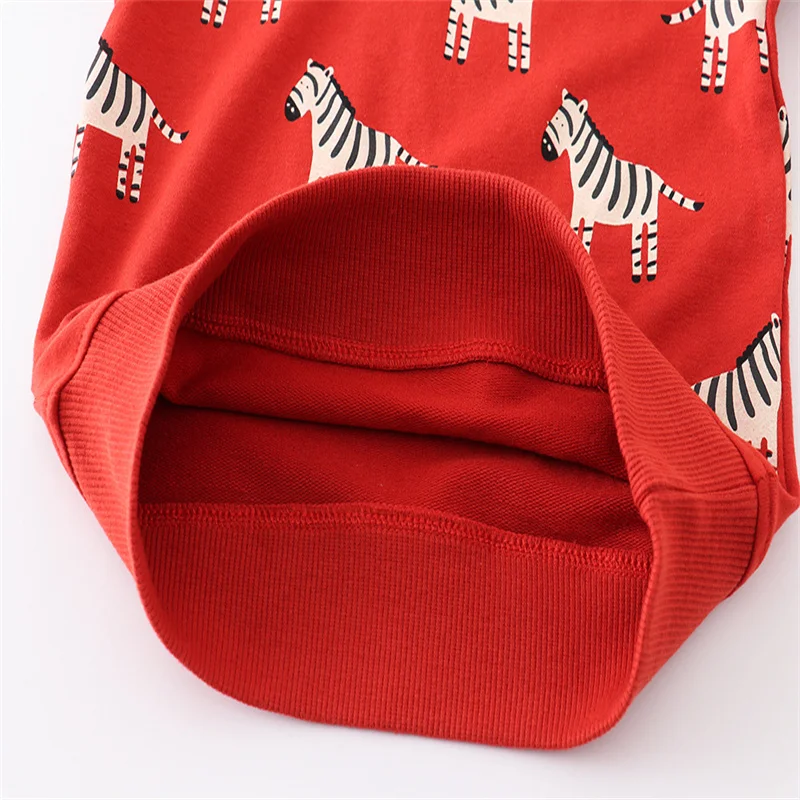 Jumping Meters 2-7T Animals New Arrival Zebras Boys Girls Sweatshirts Autumn Spring Kids Clothes Hot Selling Shirts Tops Baby