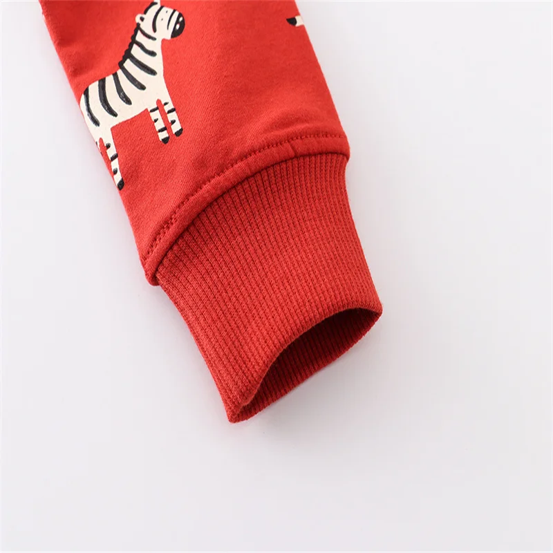 Jumping Meters 2-7T Animals New Arrival Zebras Boys Girls Sweatshirts Autumn Spring Kids Clothes Hot Selling Shirts Tops Baby