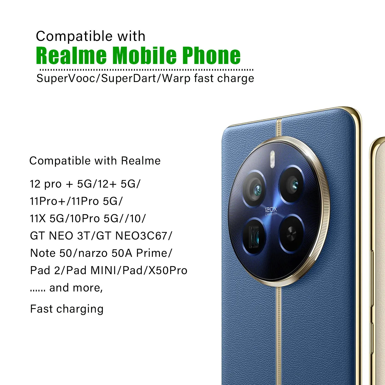 For OPPO car charger SuperVooc 100W, Cigarette Lighter plug for OPPO Find X7 Reno8,12V Usb for realme oneplus charger warp 80w