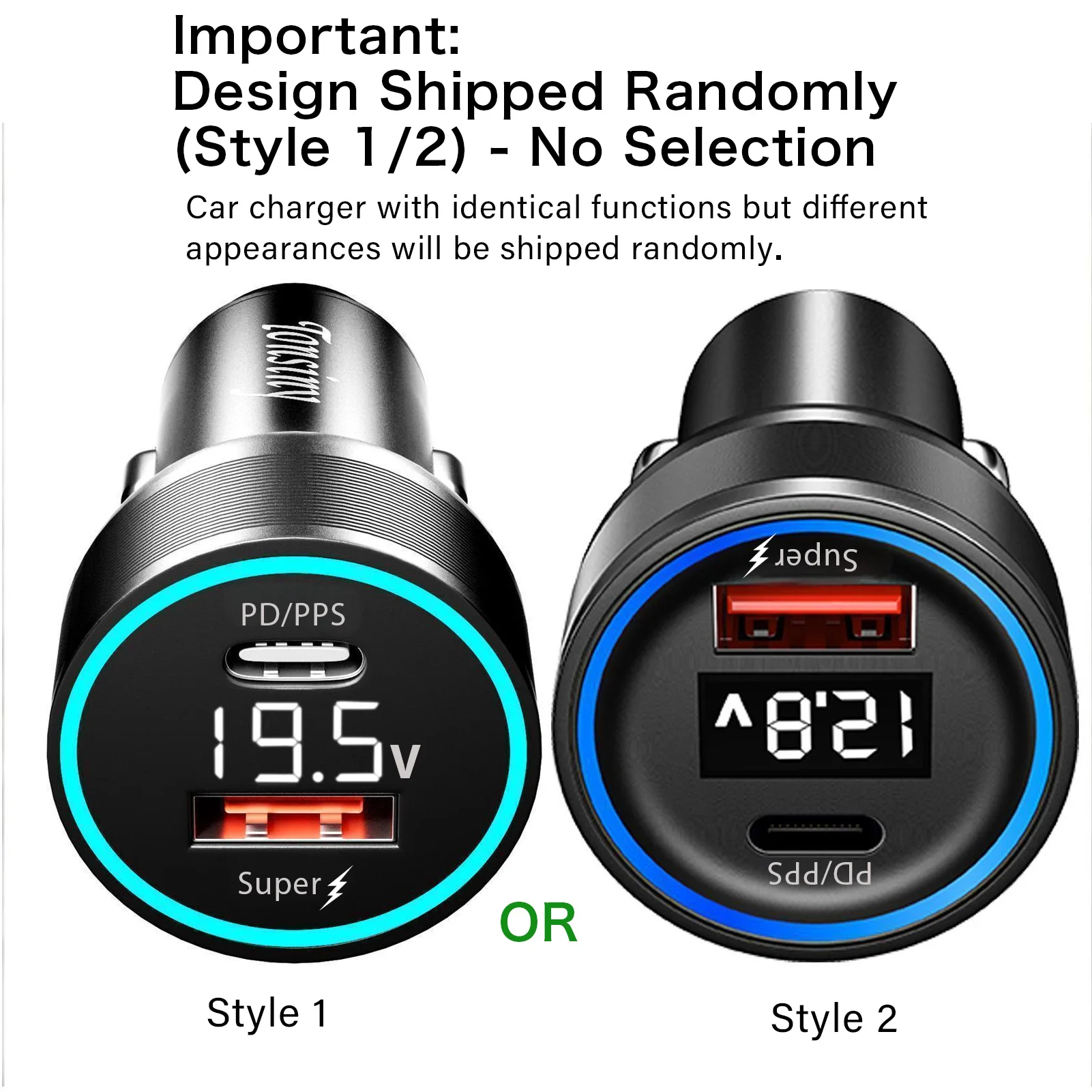 For OPPO car charger SuperVooc 100W, Cigarette Lighter plug for OPPO Find X7 Reno8,12V Usb for realme oneplus charger warp 80w