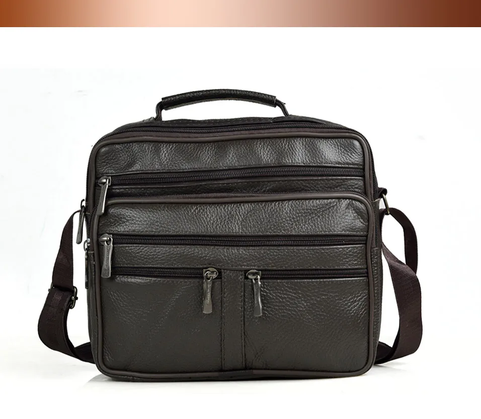 New Arrival Men Shoulder Bag Men's Genuine Leather Messenger Bag Boy Coffee Middle Size Handbags Tote Natural Skin Men Briefcase