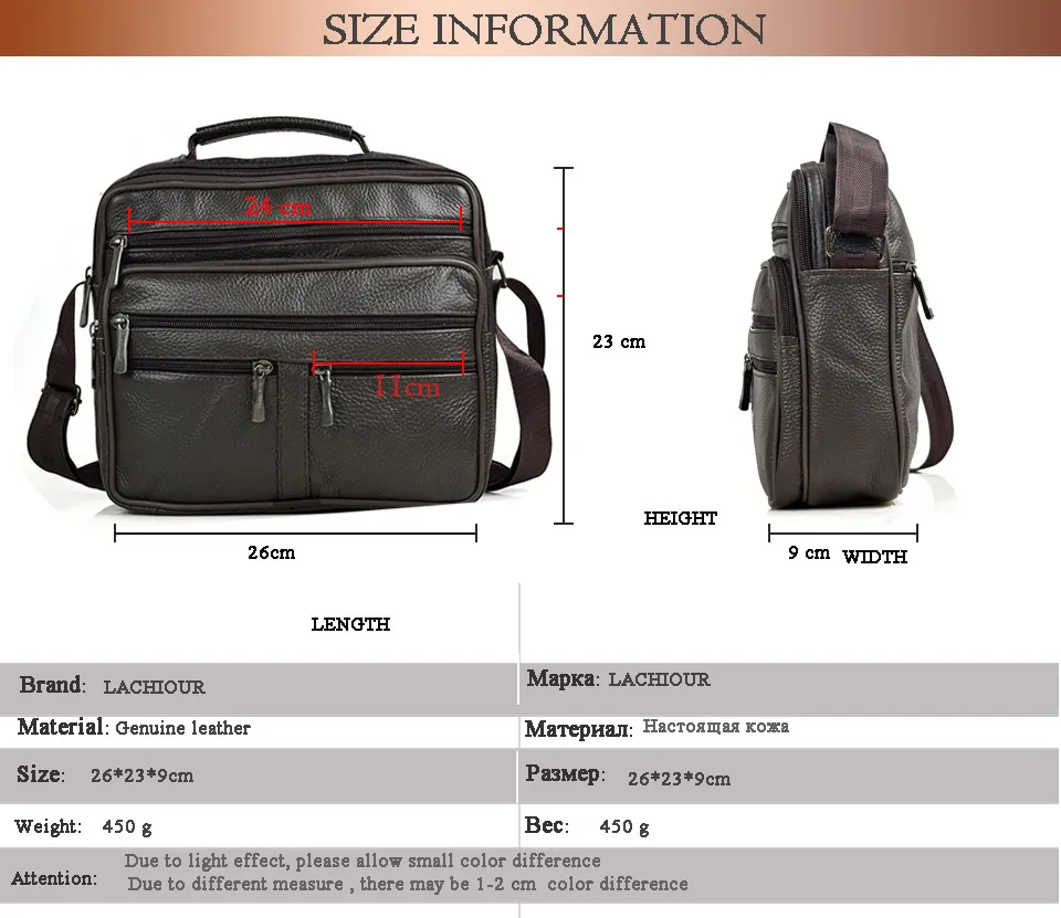 New Arrival Men Shoulder Bag Men's Genuine Leather Messenger Bag Boy Coffee Middle Size Handbags Tote Natural Skin Men Briefcase