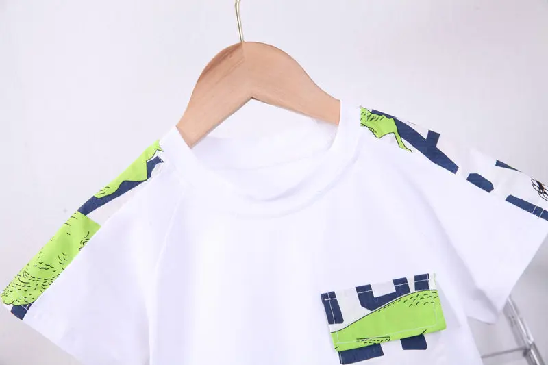 New Summer Baby Boy Kids Clothes Letters Children Clothing Suit Tops Short-sleeve T-shirt Pants 2pcs/set Sport Infant Clothing