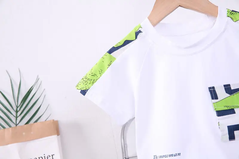 New Summer Baby Boy Kids Clothes Letters Children Clothing Suit Tops Short-sleeve T-shirt Pants 2pcs/set Sport Infant Clothing