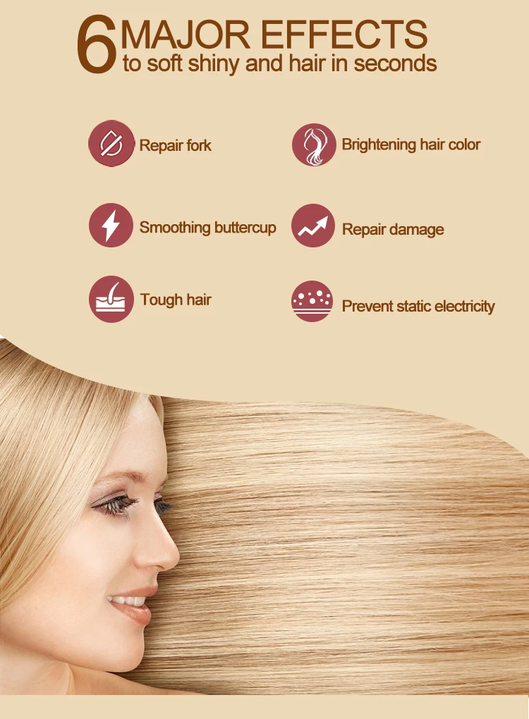 PURC Brazilian Keratin Treatment Cream Straightening Smoothing Hair Mask Sets Repair Damaged Frizz Dry Hair Care for Women 3pcs