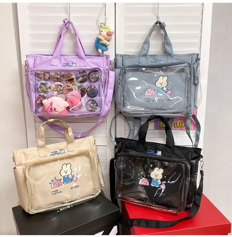 Transparent bag ita bag bolsos cruzados Japanese Cute Big Bag Female Bag New Student Shoulder Cross Body Hand Bag tote bag