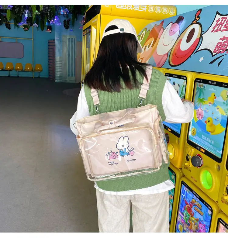 Transparent bag ita bag bolsos cruzados Japanese Cute Big Bag Female Bag New Student Shoulder Cross Body Hand Bag tote bag