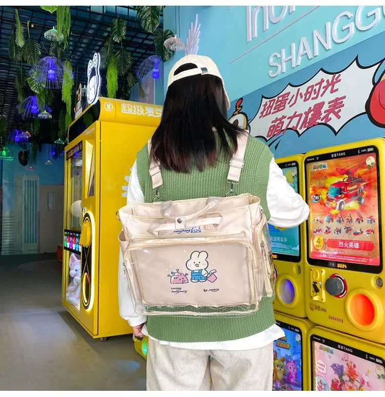 Transparent bag ita bag bolsos cruzados Japanese Cute Big Bag Female Bag New Student Shoulder Cross Body Hand Bag tote bag