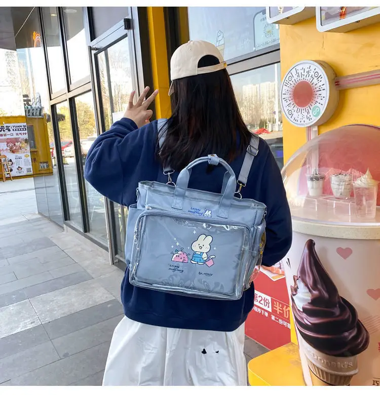 Transparent bag ita bag bolsos cruzados Japanese Cute Big Bag Female Bag New Student Shoulder Cross Body Hand Bag tote bag