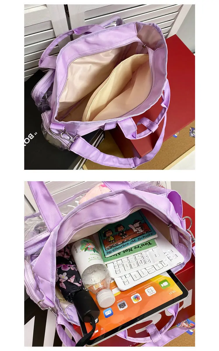 Transparent bag ita bag bolsos cruzados Japanese Cute Big Bag Female Bag New Student Shoulder Cross Body Hand Bag tote bag