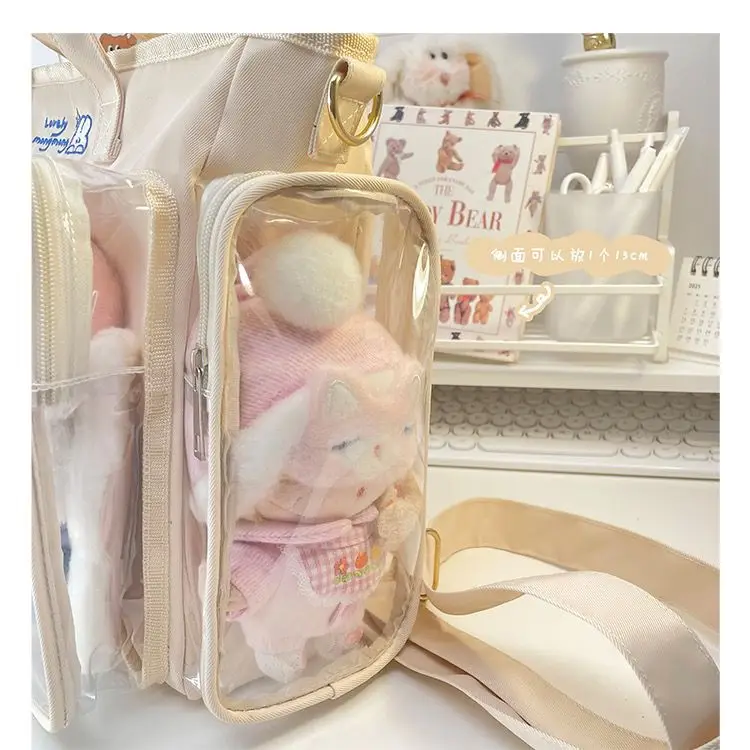 Transparent bag ita bag bolsos cruzados Japanese Cute Big Bag Female Bag New Student Shoulder Cross Body Hand Bag tote bag