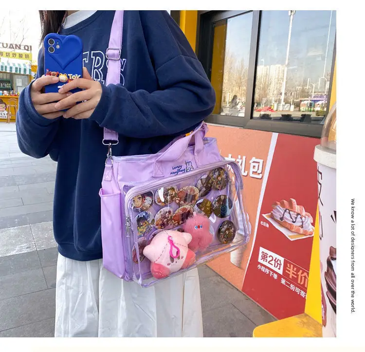 Transparent bag ita bag bolsos cruzados Japanese Cute Big Bag Female Bag New Student Shoulder Cross Body Hand Bag tote bag