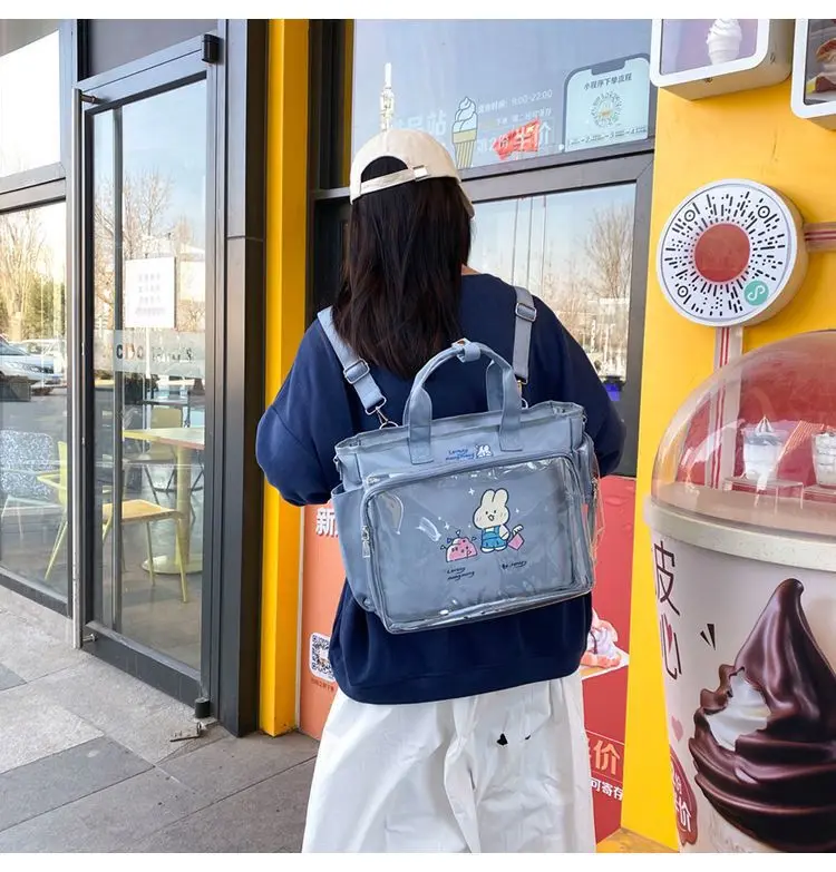 Transparent bag ita bag bolsos cruzados Japanese Cute Big Bag Female Bag New Student Shoulder Cross Body Hand Bag tote bag