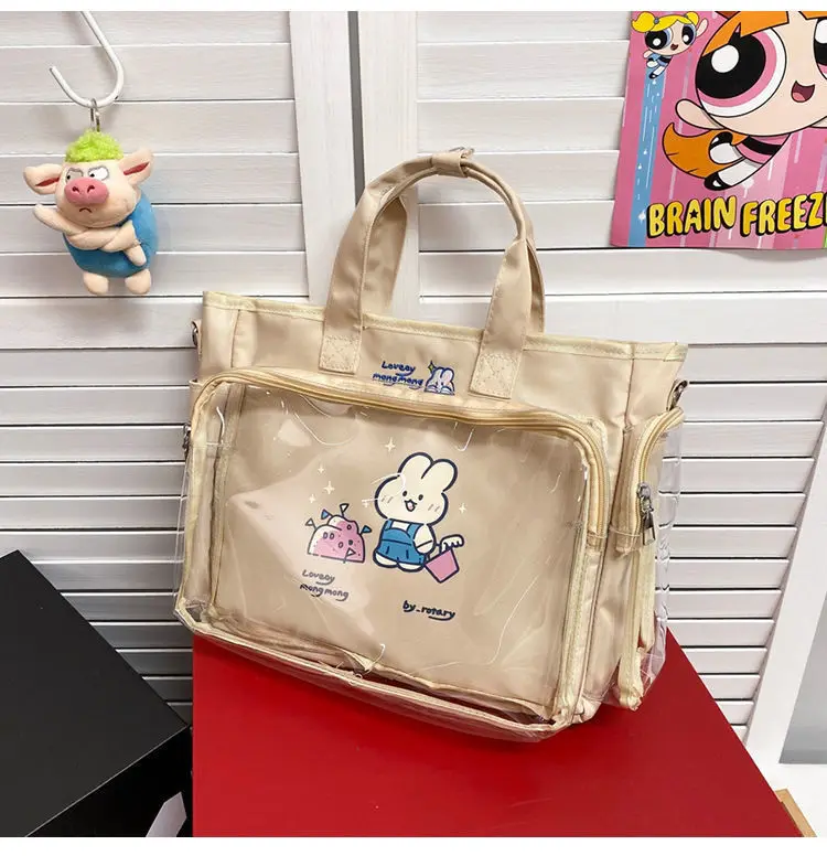 Transparent bag ita bag bolsos cruzados Japanese Cute Big Bag Female Bag New Student Shoulder Cross Body Hand Bag tote bag