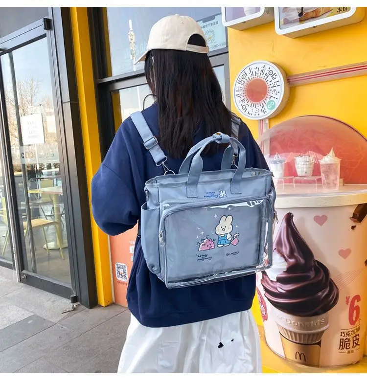 Transparent bag ita bag bolsos cruzados Japanese Cute Big Bag Female Bag New Student Shoulder Cross Body Hand Bag tote bag