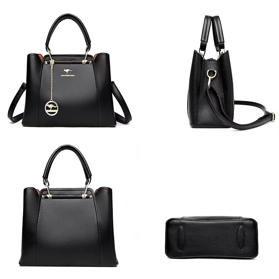 Brand Leather 3 Layers Alligator Crossbody Bag for Women Female Shoulder Messenger Sac Luxury Designer Ladies Handbags