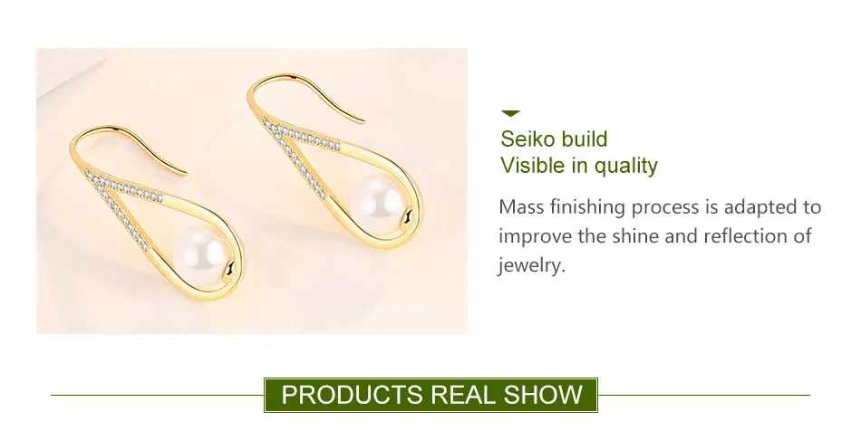 ZDADAN 925 Sterling Silver Drop Shaped Pearl Zircon Dangle Earring For Women Charm Engagement Jewelry Party Gift