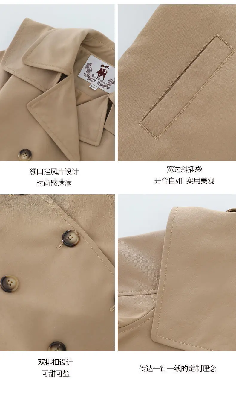 3-14 years Spring Autumn Girls Windbreaker Trench Coat Windproof Children Kid's Mid-Length Jacket Coat Baby Teenagers Overcoat