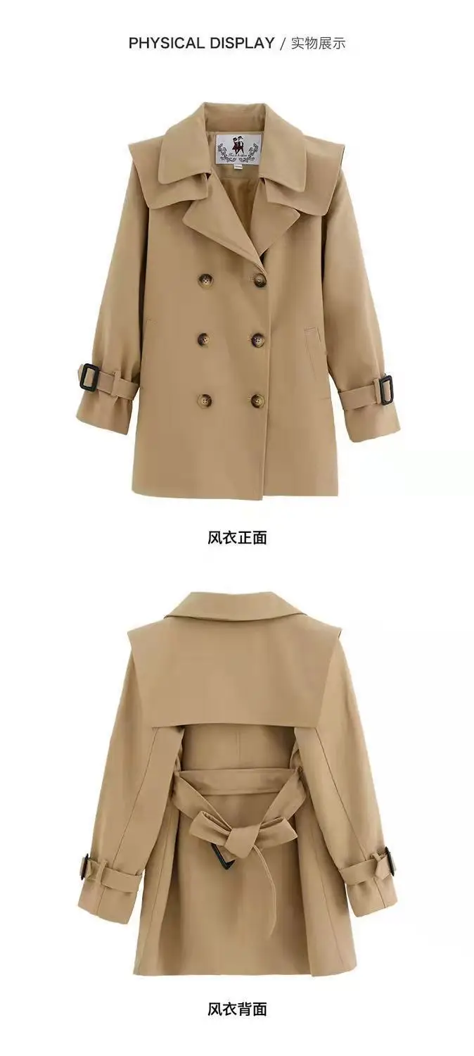 3-14 years Spring Autumn Girls Windbreaker Trench Coat Windproof Children Kid's Mid-Length Jacket Coat Baby Teenagers Overcoat