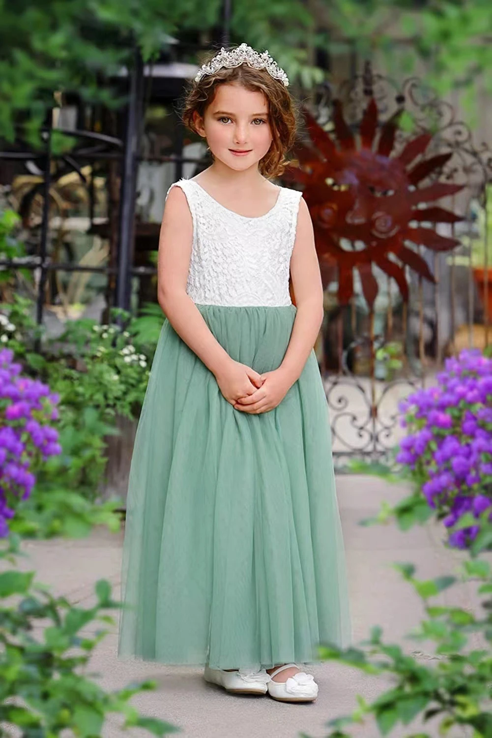 Princess Party Lace Flower Girl Dress Baby Kids Summer Wedding Birthday Dresses Children Clothing 2 4 6 8 10 12 14