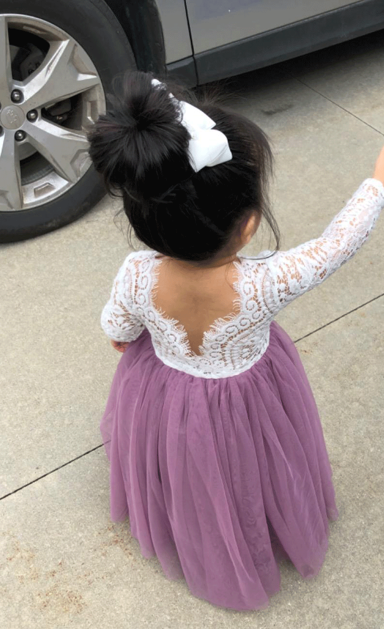 Princess Party Lace Flower Girl Dress Baby Kids Summer Wedding Birthday Dresses Children Clothing 2 4 6 8 10 12 14