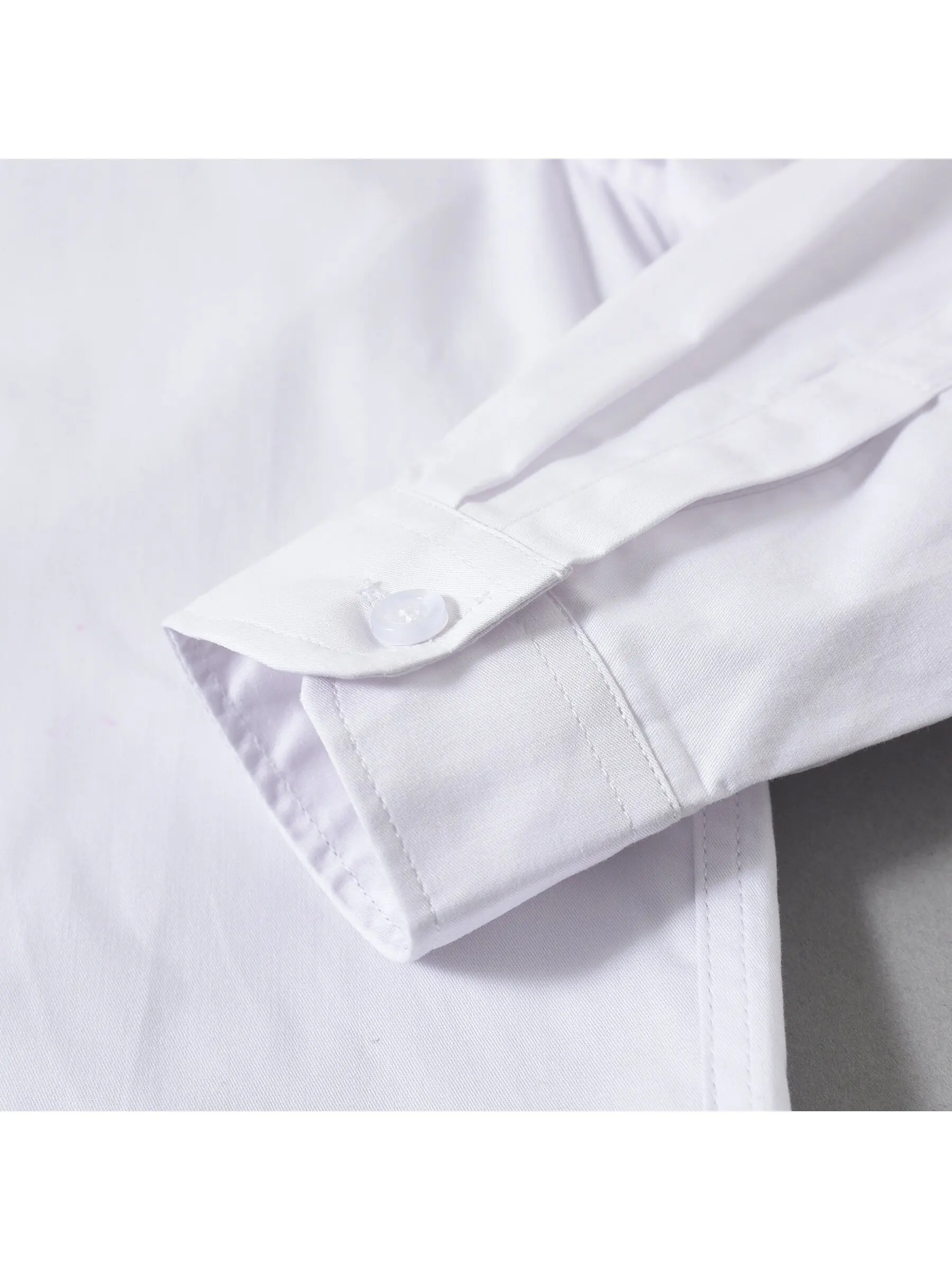 Children Long Sleeve White Shirts School Uniforms