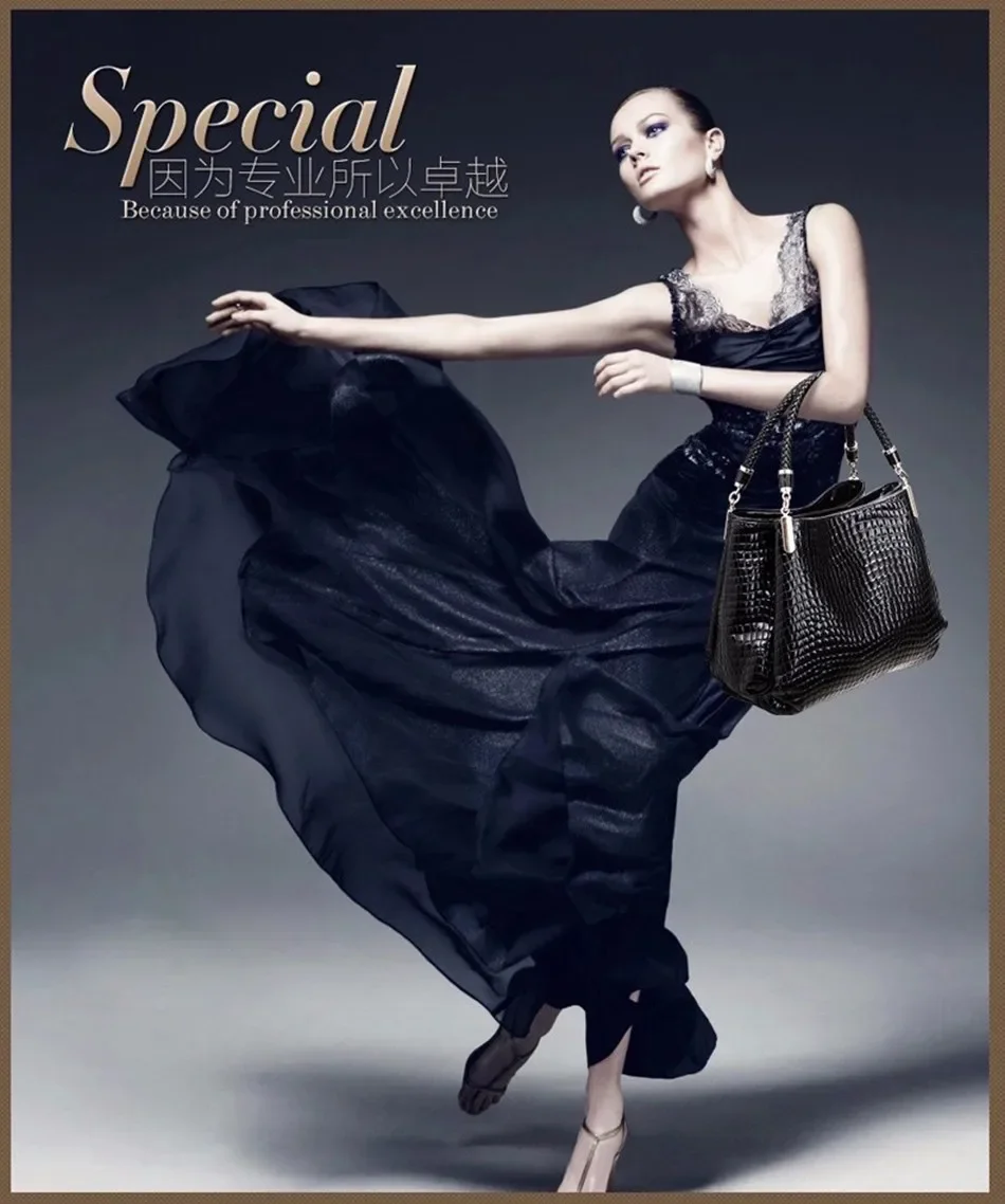 Luxury Ladies Hand Bags Purse Fashion Shoulder Bags Bolsa Sac Crocodile Famous Designer Brand Bags Women Leather Handbags