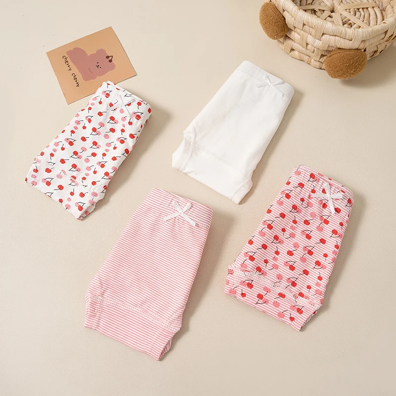Girls' Briefs Cotton Girls' Underwear Babies in Large Children's Cotton Shorts 4-Pack