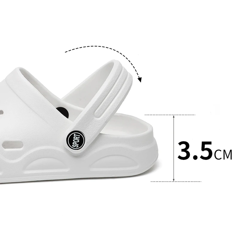 Summer Comfortable Clogs Slippers for Women Lightweight Anti Slip Beach Sandals Woman Fashion White EVA Waterproof Garden Shoes