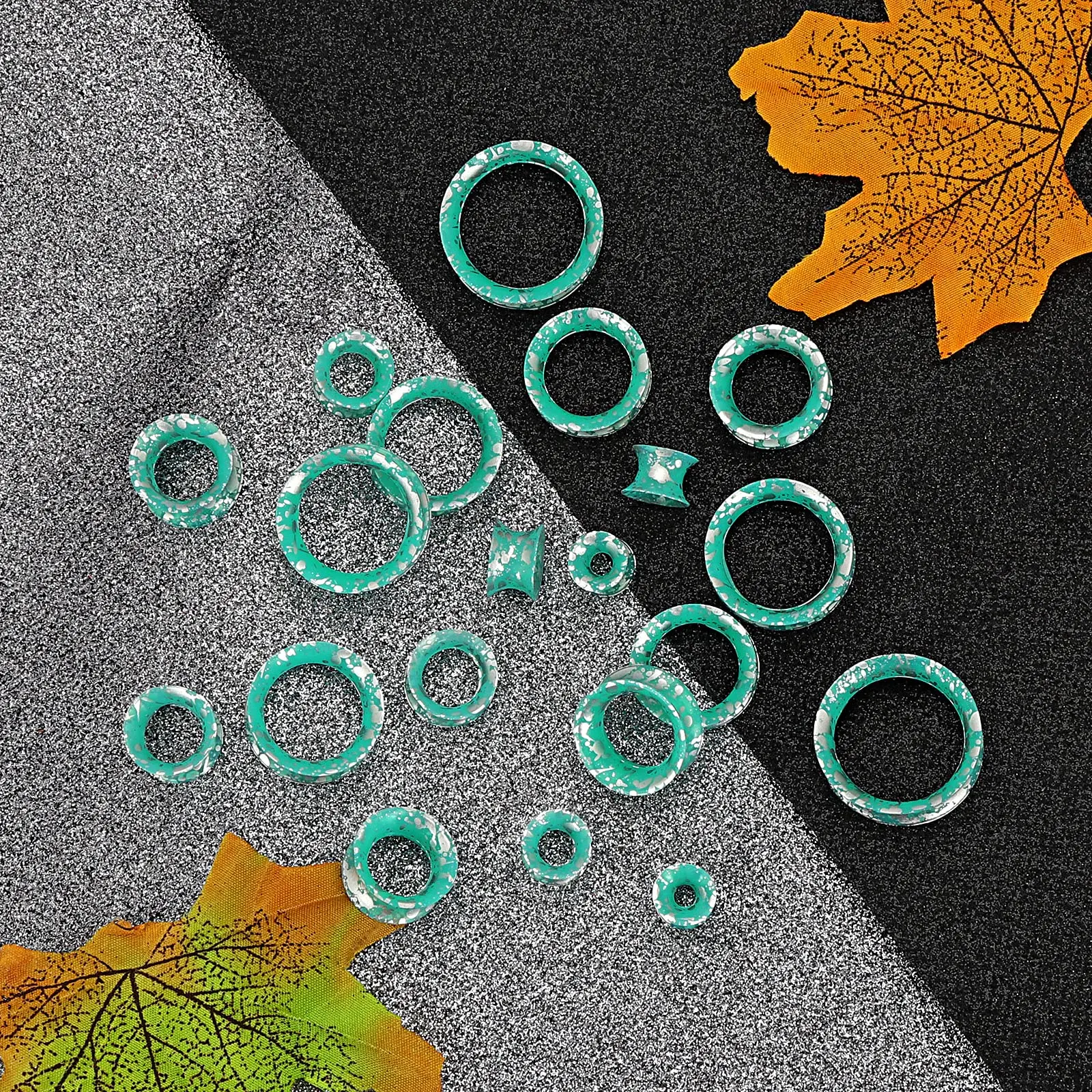 20pcs/Lot 6-25MM Flexible Silicone Ear Plugs and Tunnels Ear Piercings Earlets Stretchers Expander Ear Dilations Body Jewelry