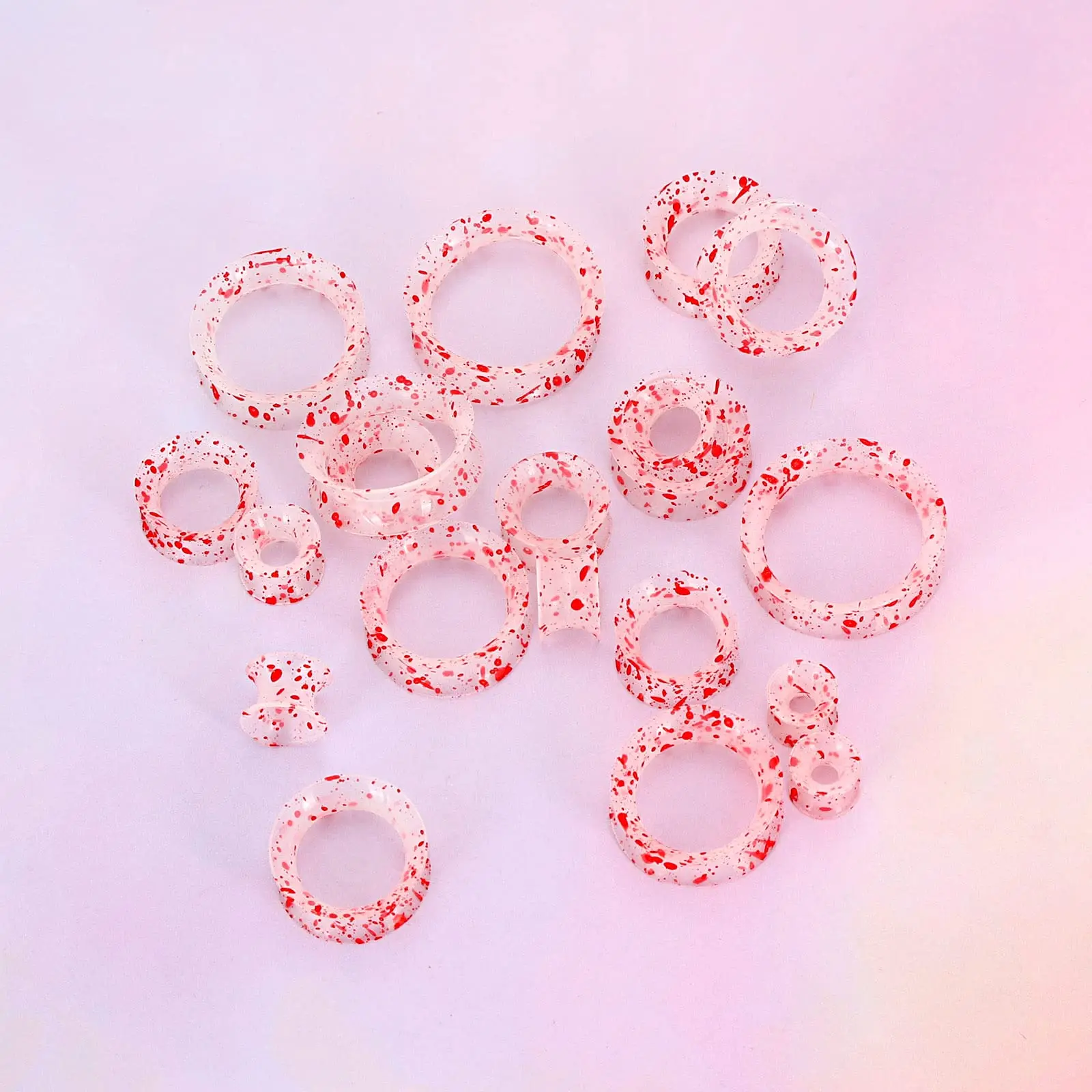 20pcs/Lot 6-25MM Flexible Silicone Ear Plugs and Tunnels Ear Piercings Earlets Stretchers Expander Ear Dilations Body Jewelry