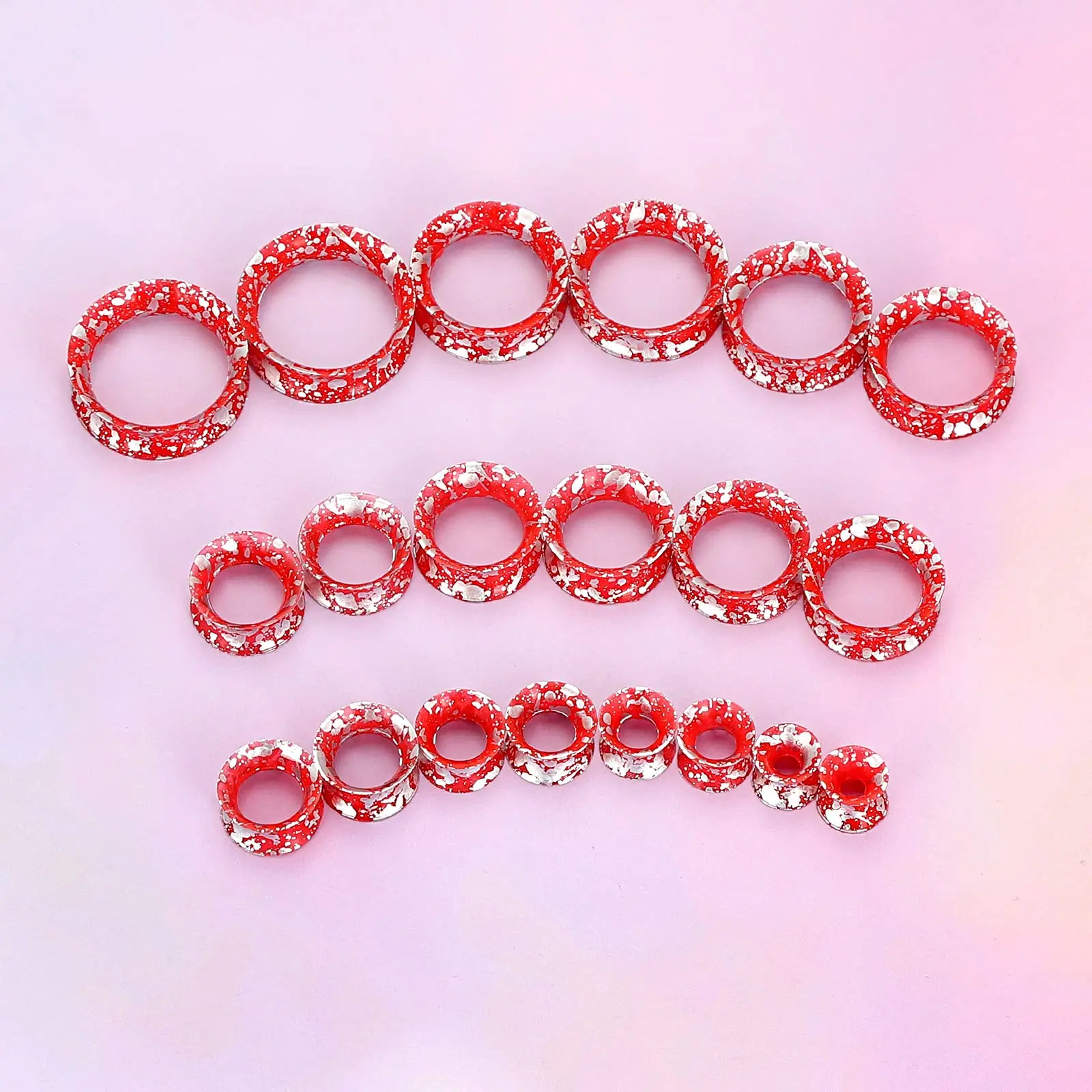 20pcs/Lot 6-25MM Flexible Silicone Ear Plugs and Tunnels Ear Piercings Earlets Stretchers Expander Ear Dilations Body Jewelry