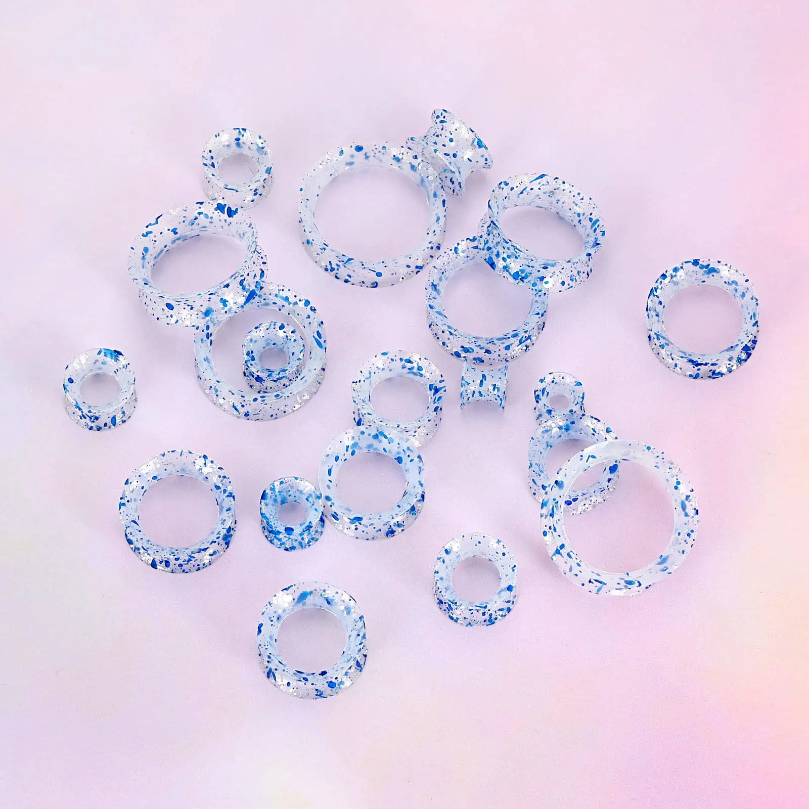 20pcs/Lot 6-25MM Flexible Silicone Ear Plugs and Tunnels Ear Piercings Earlets Stretchers Expander Ear Dilations Body Jewelry